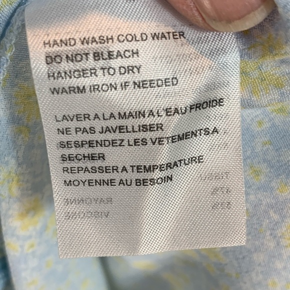 Elodie Floral Print Mini Skirt - Blue / Yellow - size Large - Picture 6 of 6